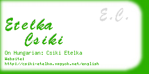 etelka csiki business card